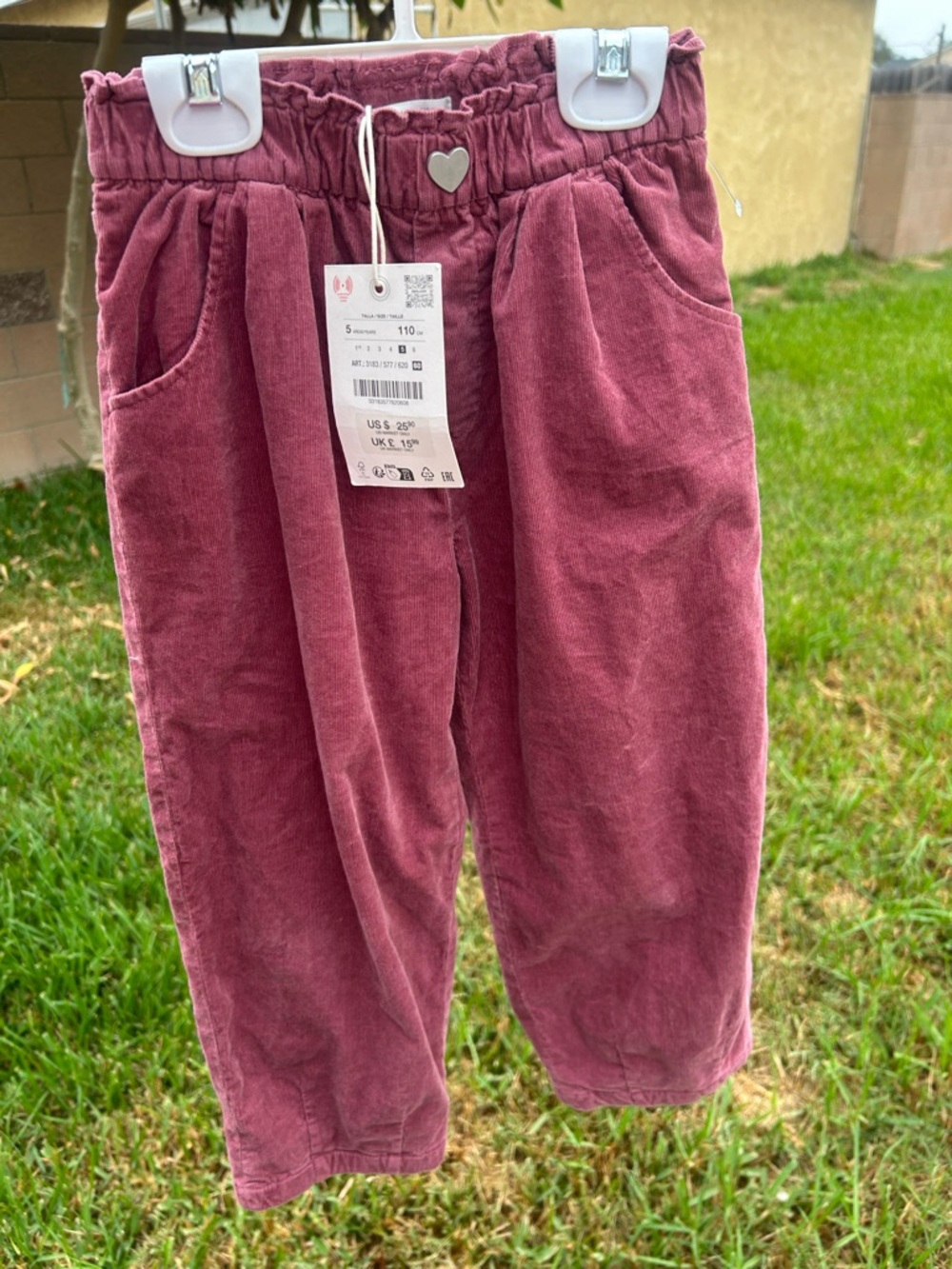 Zara mauve pink pants size 5